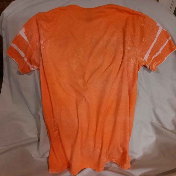 New -Large Unisex, Gildan Brand, color Heather Orange-Bleached SublimationTee - Picture 2 of 3